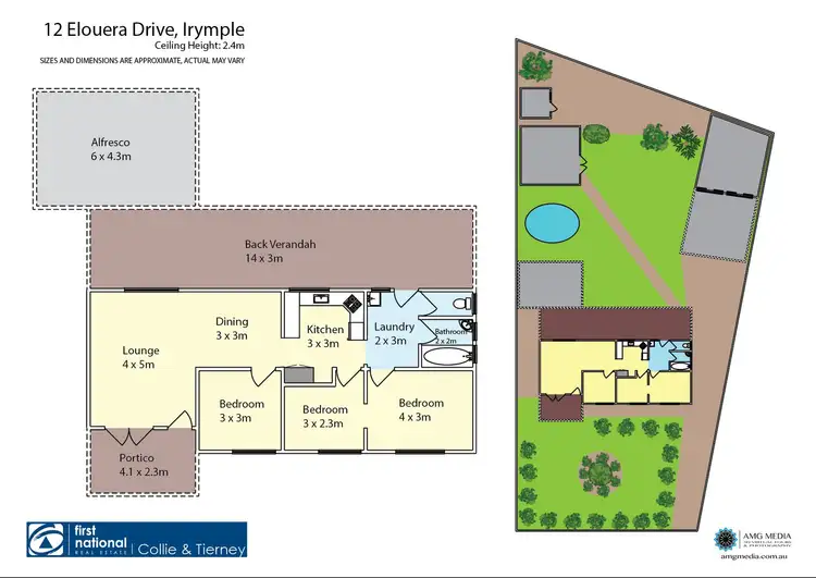 Floorplan of Homely house listing, 12 Elouera Drive, Irymple VIC 3498