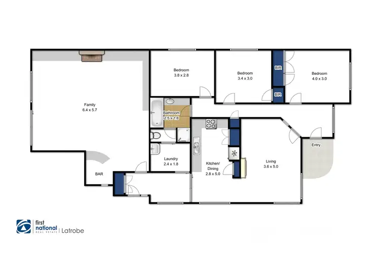 Floorplan of Homely house listing, 7 Laurence Grove, Traralgon VIC 3844