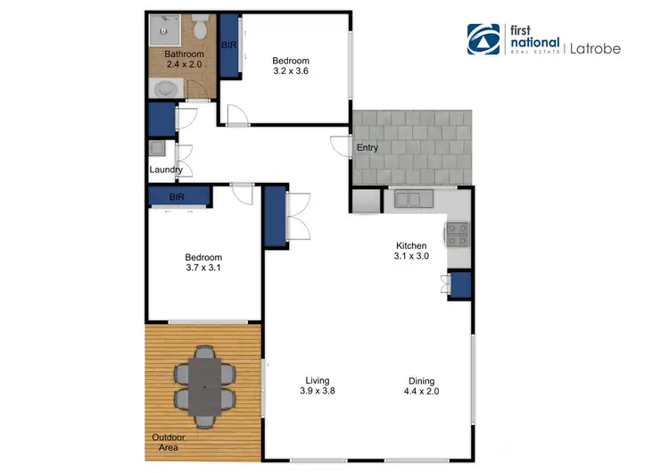 Floorplan of Homely unit listing, 2/83 Marshalls Road, Traralgon VIC 3844