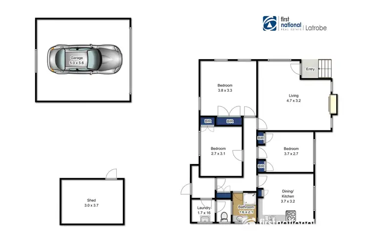 Floorplan of Homely house listing, 14 Allen Crescent, Traralgon VIC 3844