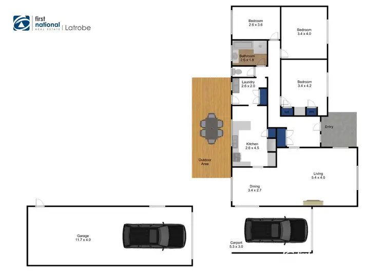 Floorplan of Homely house listing, 40 Queen Street, Rosedale VIC 3847