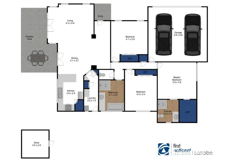 Floorplan of Homely house listing, 1 Wyndham Court, Traralgon VIC 3844