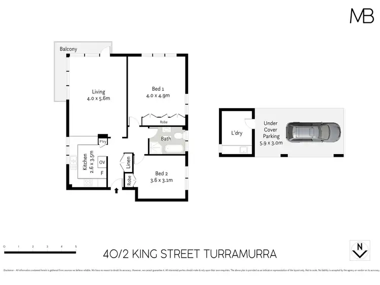 Floorplan of Homely unit listing, 40/2-4 King Street, Turramurra NSW 2074