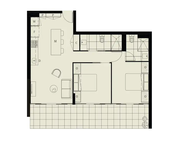 Floorplan of Homely apartment listing, 403/200 Lygon Street, Brunswick East VIC 3057