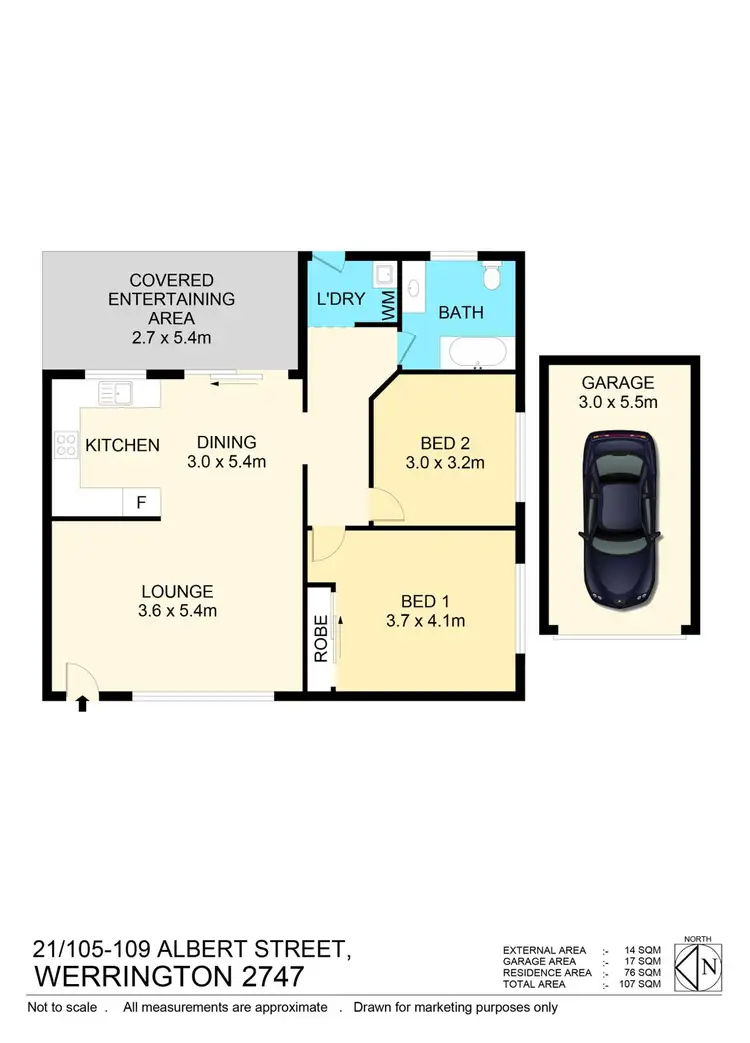 Floorplan of Homely villa listing, 21/105-109 Albert Street, Werrington NSW 2747