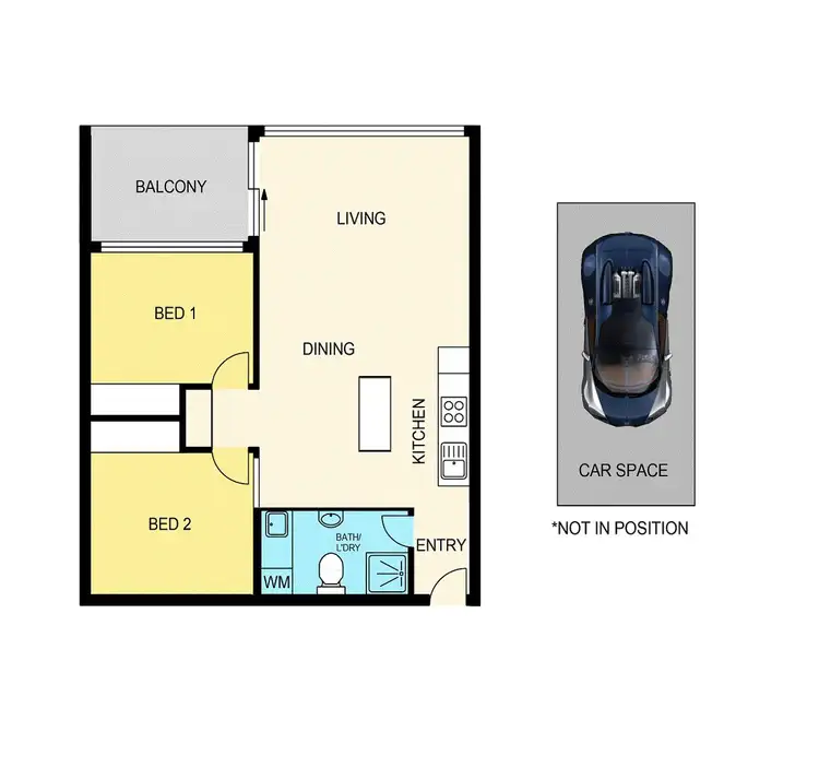 Floorplan of Homely apartment listing, 407/179 Boundary Road, North Melbourne VIC 3051