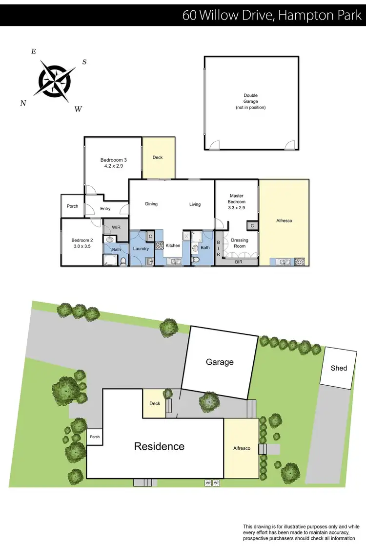 Floorplan of Homely house listing, 60 Willow Drive, Hampton Park VIC 3976