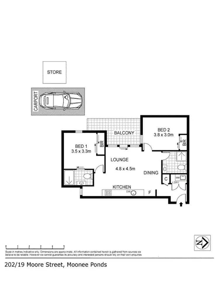 Floorplan of Homely apartment listing, 202/19 Moore Street, Moonee Ponds VIC 3039