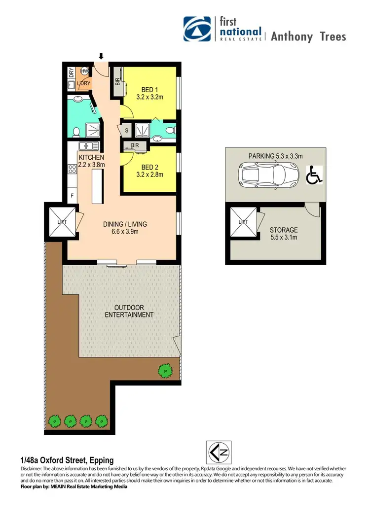 Floorplan of Homely apartment listing, 1/48A Oxford Street, Epping NSW 2121