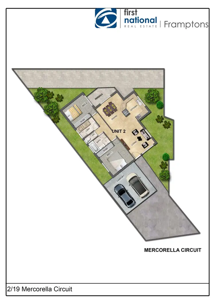 Floorplan of Homely semi-detached listing, 2/19 Mercorella Circuit, Sadadeen NT 870