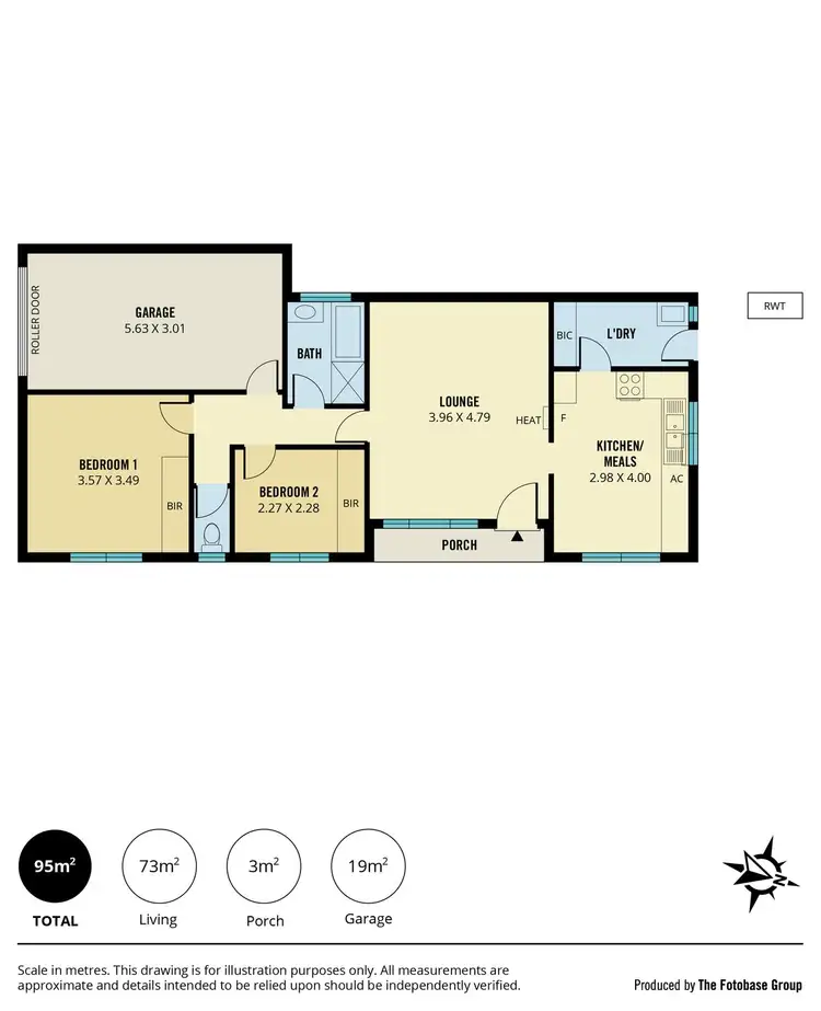 Floorplan of Homely unit listing, 1/17 David Avenue, Glenelg North SA 5045