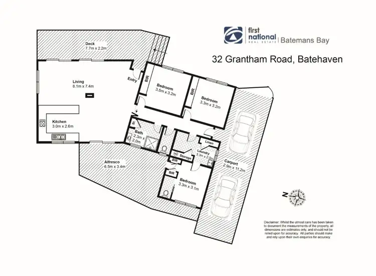 Floorplan of Homely house listing, 32 Grantham Road, Batehaven NSW 2536
