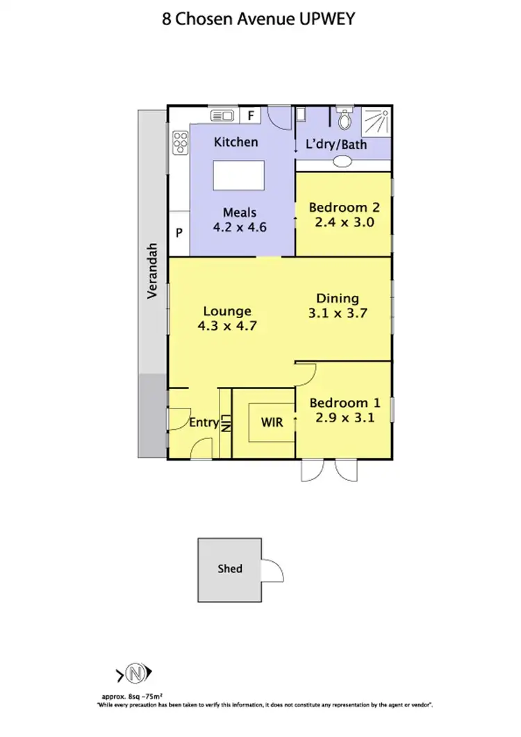 Floorplan of Homely house listing, 8 Chosen Avenue, Upwey VIC 3158