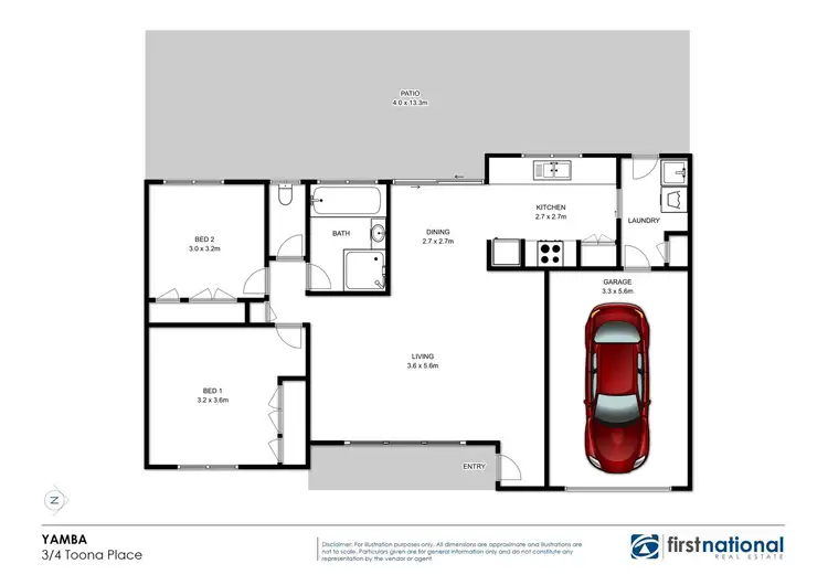 Floorplan of Homely unit listing, 3/4 Toona Place, Yamba NSW 2464