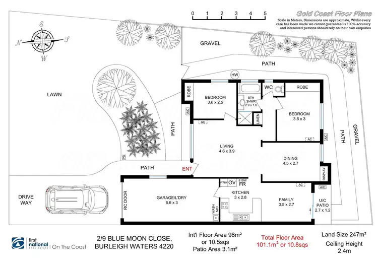 Floorplan of Homely semi-detached listing, 2/9 Bluemoon Close, Burleigh Waters QLD 4220
