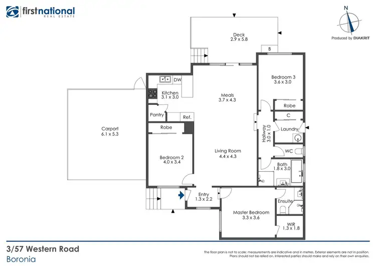 Floorplan of Homely unit listing, 3/57 Western Road, Boronia VIC 3155