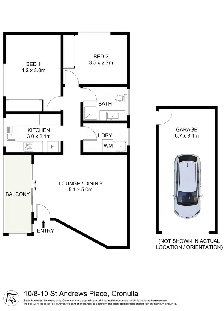 Floorplan of Homely unit listing, 10/8-10 St Andrews Place, Cronulla NSW 2230