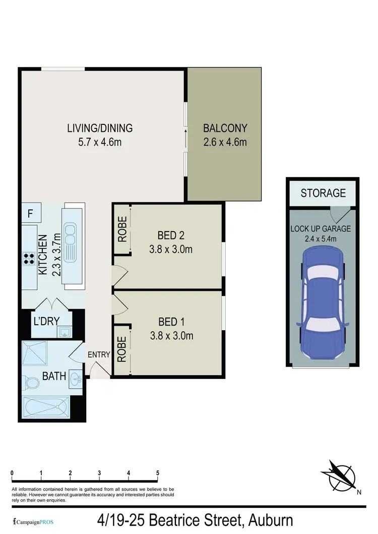 Floorplan of Homely unit listing, 4/19-25 Beatrice Street, Auburn NSW 2144