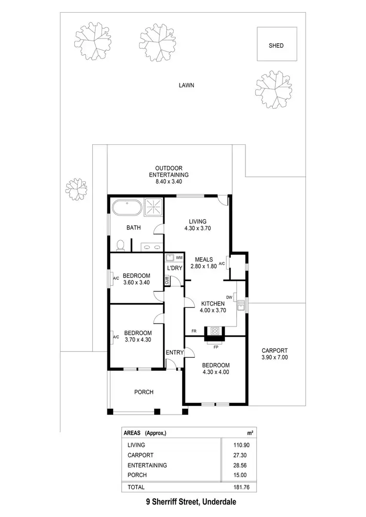 Floorplan of Homely house listing, 9 Sherriff Street, Underdale SA 5032