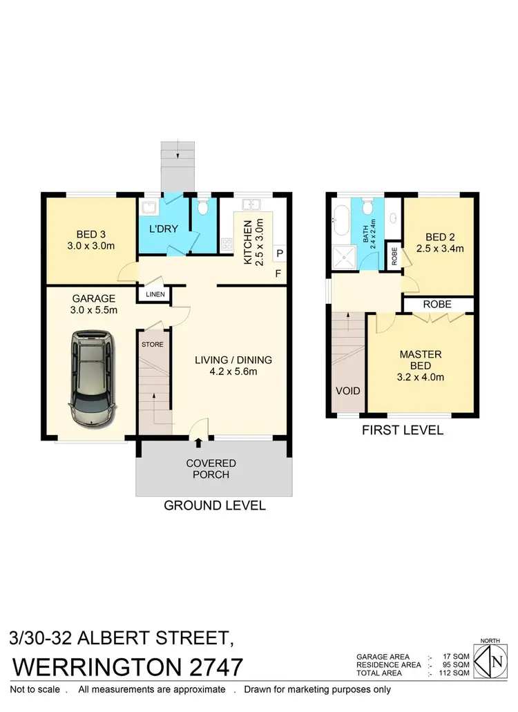 Floorplan of Homely townhouse listing, 3/30-32 Albert Street, Werrington NSW 2747