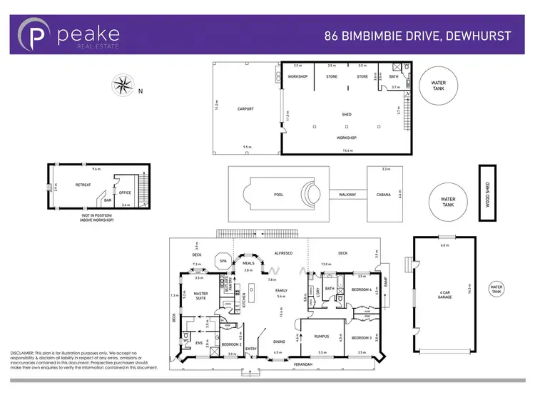 Floorplan of Homely house listing, 86 Bimbimbie Drive, Dewhurst VIC 3808