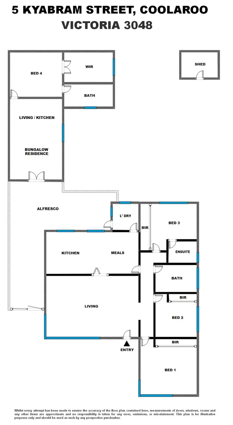 Floorplan of Homely house listing, 5 Kyabram Street, Coolaroo VIC 3048