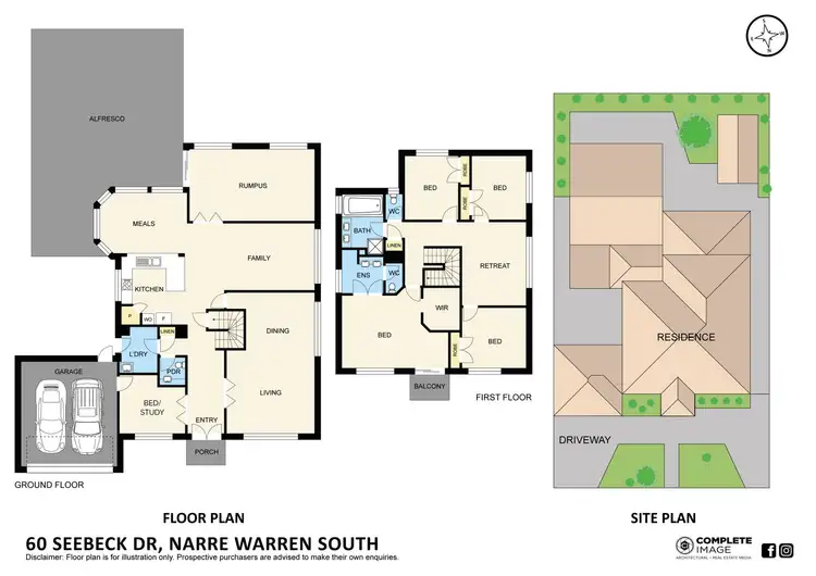 Floorplan of Homely house listing, 60 Seebeck Drive, Narre Warren South VIC 3805