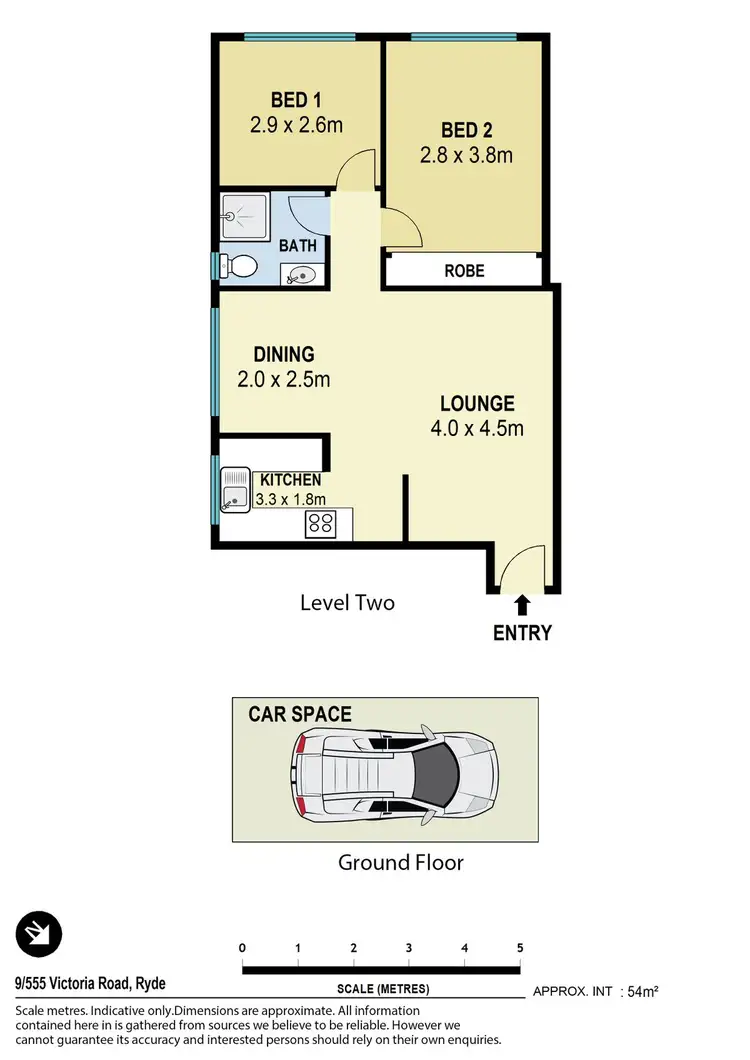 Floorplan of Homely apartment listing, 9/555 Victoria Road, Ryde NSW 2112