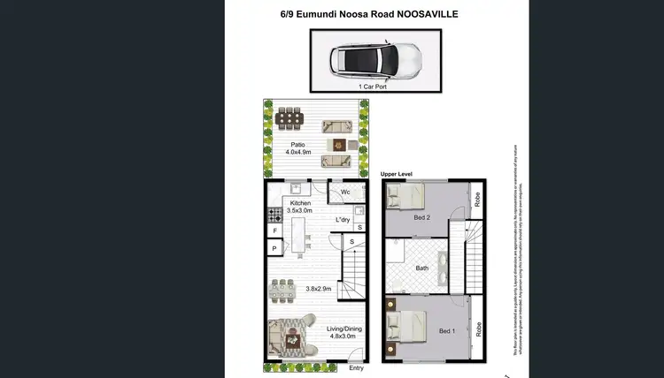 Floorplan of Homely townhouse listing, 6/9 Eumundi Noosa Road, Noosaville QLD 4566