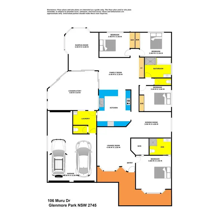 Floorplan of Homely house listing, 106 Muru Drive, Glenmore Park NSW 2745