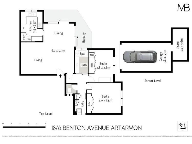 Floorplan of Homely unit listing, 18/6 Benton Avenue, Artarmon NSW 2064