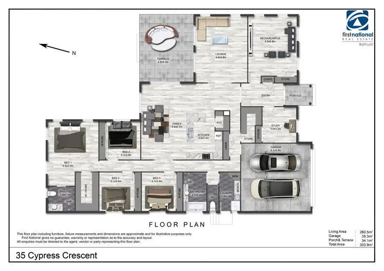 Floorplan of Homely house listing, 35 Cypress Crescent, Kelso NSW 2795