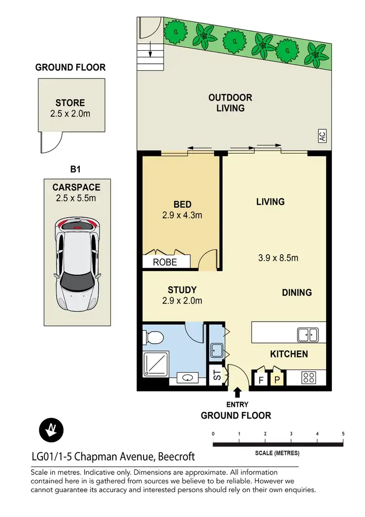 Floorplan of Homely unit listing, LG01/1-5 Chapman Avenue, Beecroft NSW 2119
