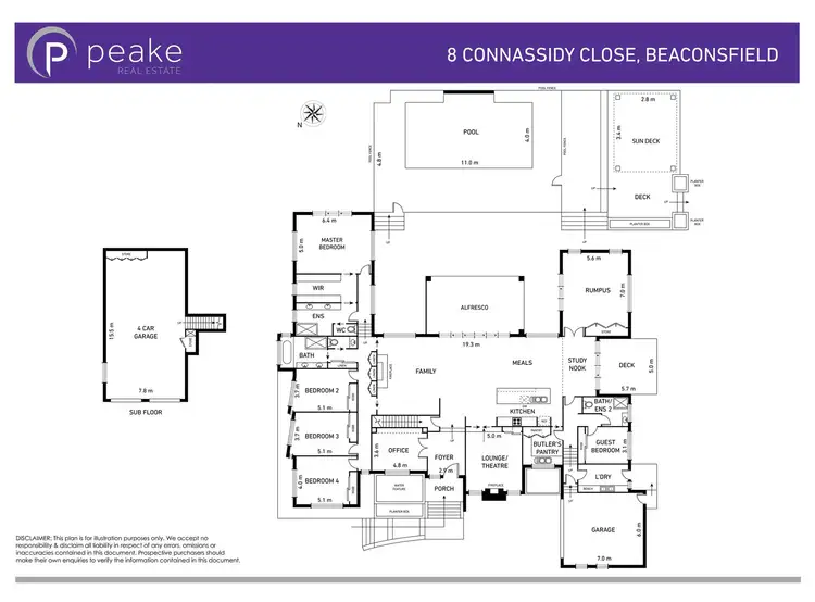Floorplan of Homely house listing, 8 Connassidy Close, Beaconsfield VIC 3807