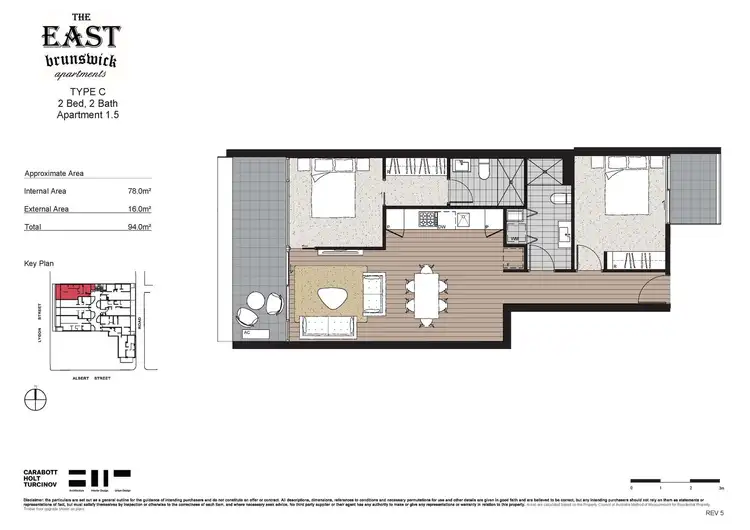 Floorplan of Homely apartment listing, 105/294 Lygon Street, Brunswick East VIC 3057