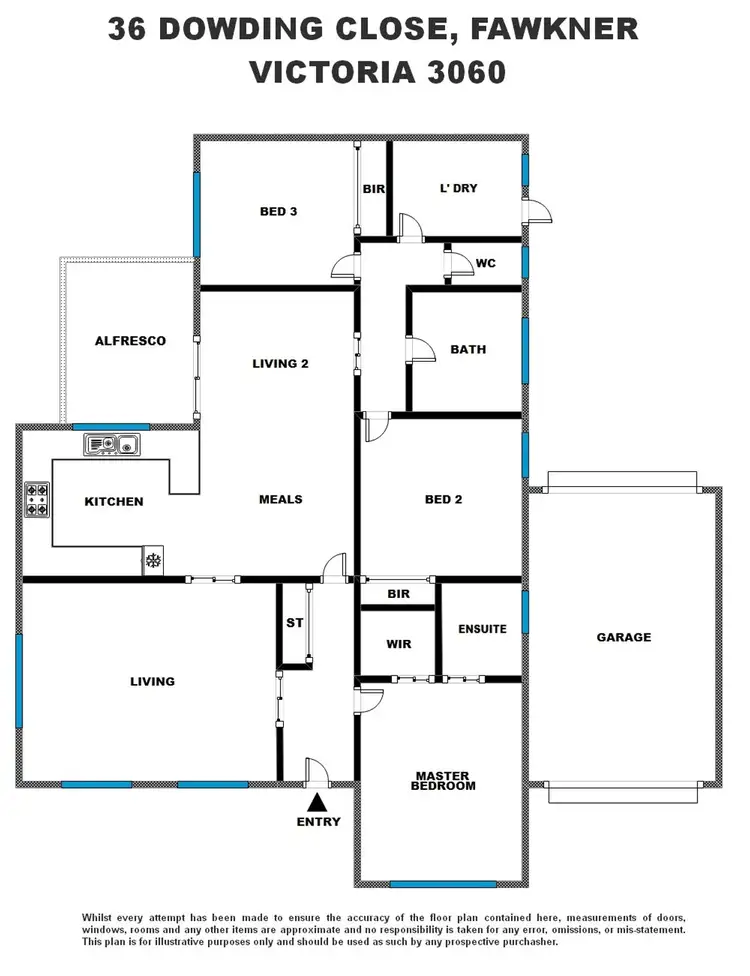 Floorplan of Homely house listing, 36 Dowding Close, Fawkner VIC 3060