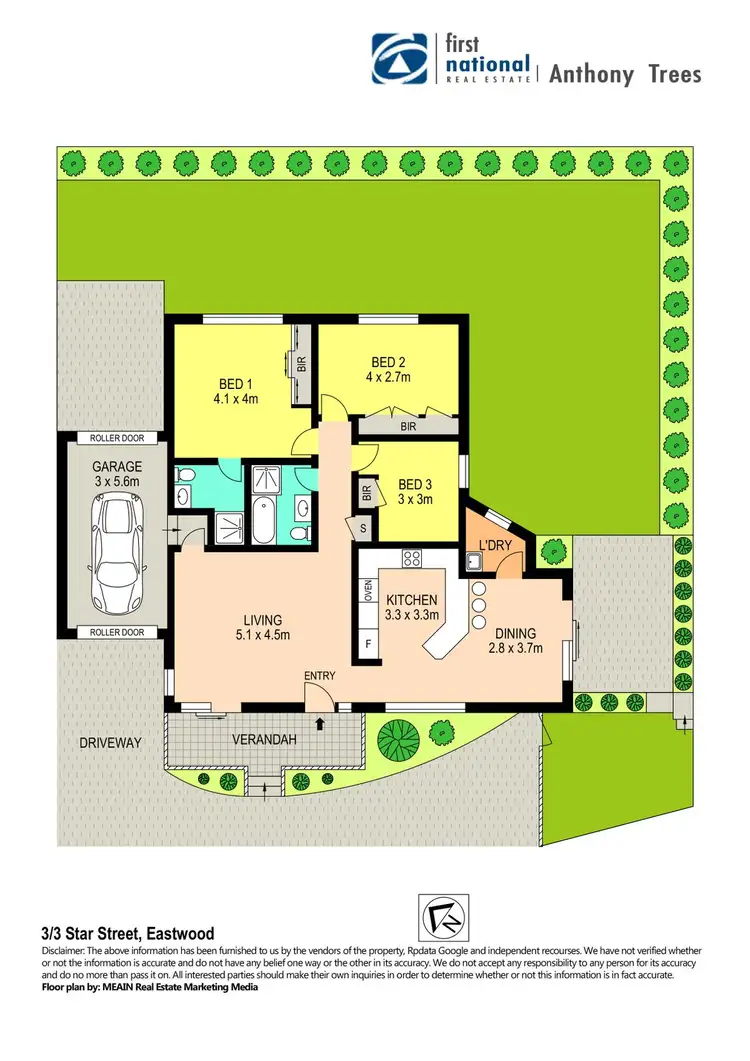 Floorplan of Homely villa listing, 3/3 Star Street, Eastwood NSW 2122