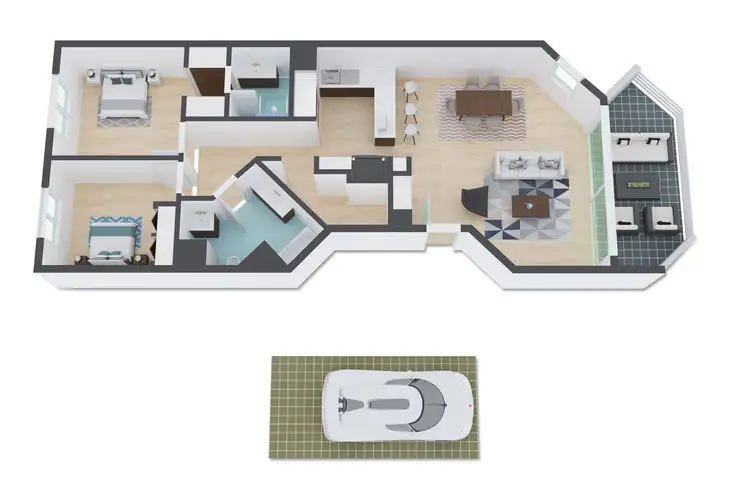 Floorplan of Homely apartment listing, 21/221-227 Gympie Terrace, Noosaville QLD 4566