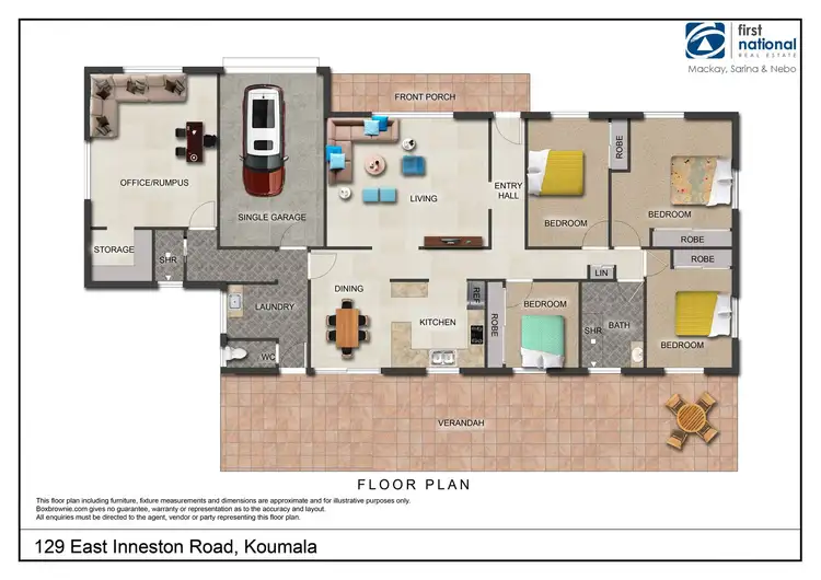 Floorplan of Homely rural property listing, 129 East Inneston Road, Koumala QLD 4738