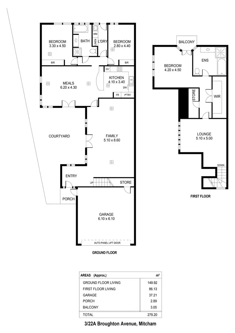 Floorplan of Homely house listing, 3/22A Broughton Avenue, Mitcham SA 5062
