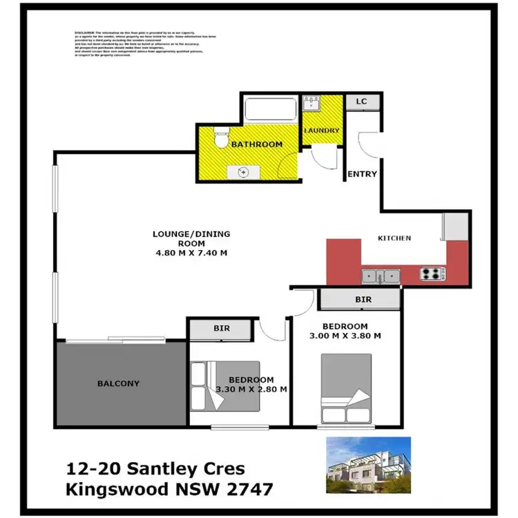 Floorplan of Homely unit listing, 12/20 Santley Crescent, Kingswood NSW 2747