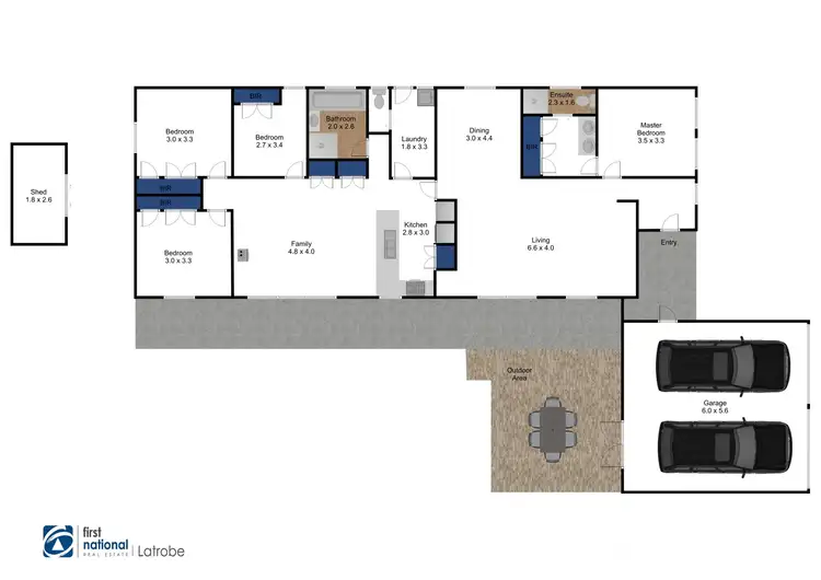 Floorplan of Homely house listing, 5 Cedar Street, Traralgon VIC 3844