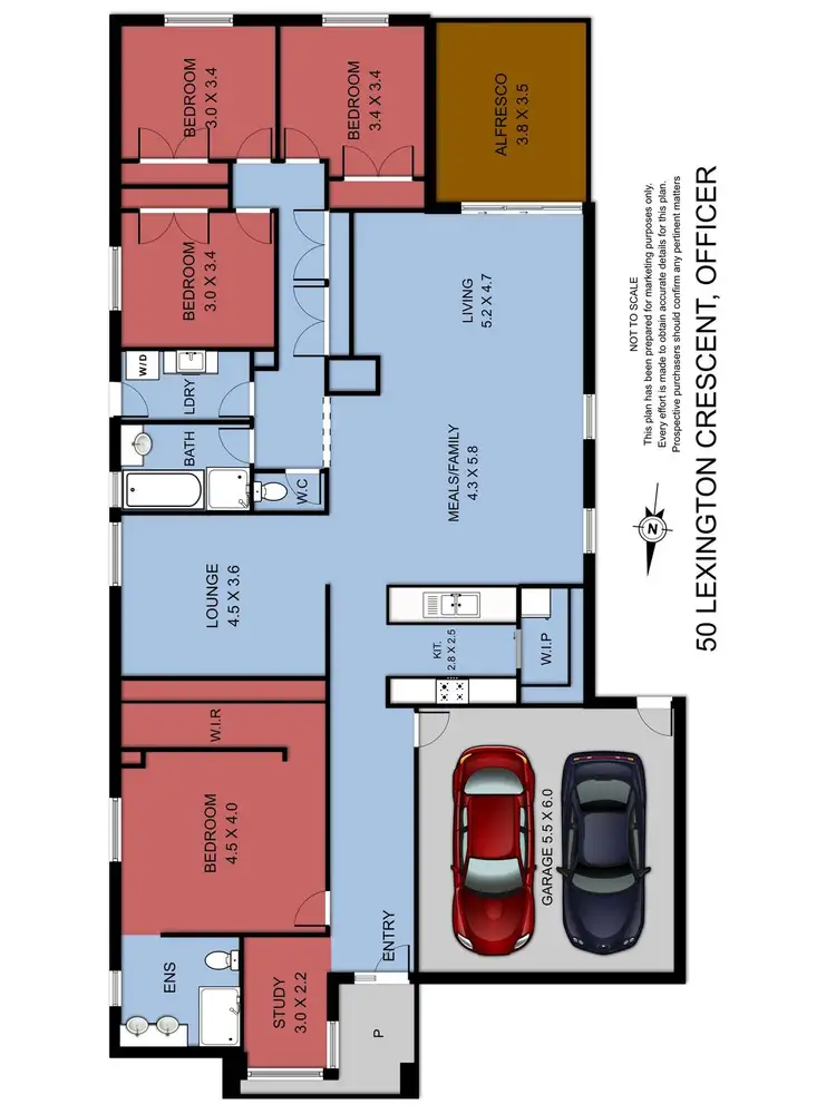 Floorplan of Homely house listing, 50 Lexington Crescent, Officer VIC 3809