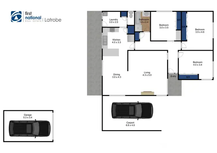 Floorplan of Homely house listing, 15 Heather Grove, Traralgon VIC 3844