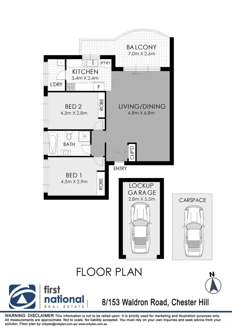 Floorplan of Homely unit listing, 8/153 Waldron Road, Chester Hill NSW 2162