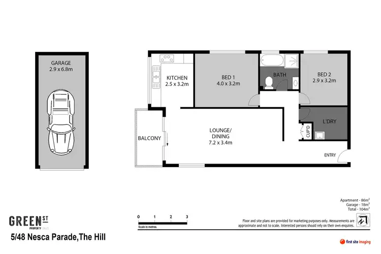 Floorplan of Homely apartment listing, 5/48 Nesca Parade, The Hill NSW 2300