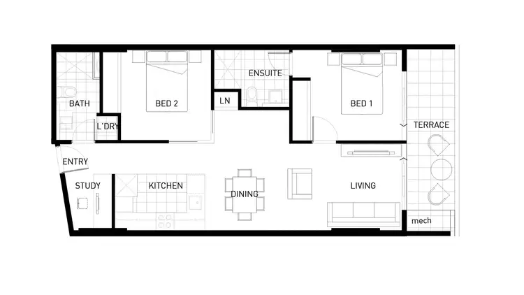 Floorplan of Homely apartment listing, 708/330 Lygon Street, Brunswick East VIC 3057