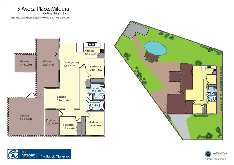 Floorplan of Homely house listing, 5 Avoca Place, Mildura VIC 3500