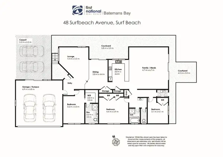 Floorplan of Homely house listing, 48 Surf Beach Avenue, Surf Beach NSW 2536