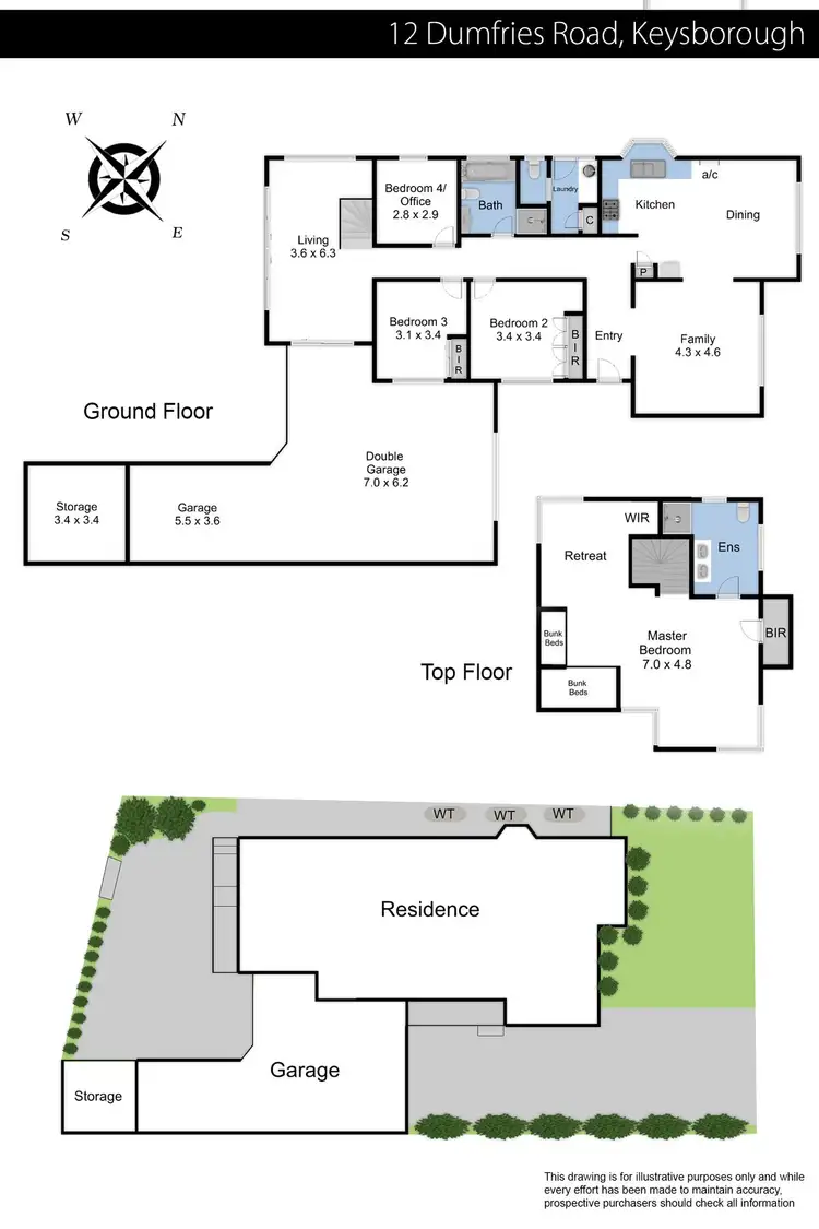 Floorplan of Homely house listing, 12 Dumfries Road, Keysborough VIC 3173